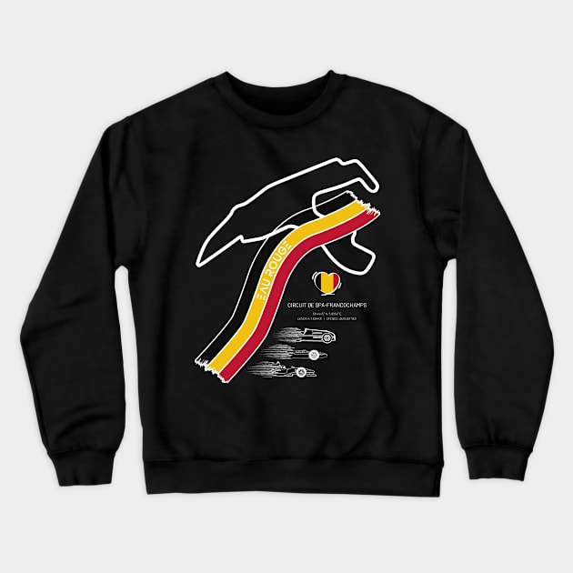 Spa Francochamps Eau Rouge Belgium T-Shirt Crewneck Sweatshirt by funkymonkeytees